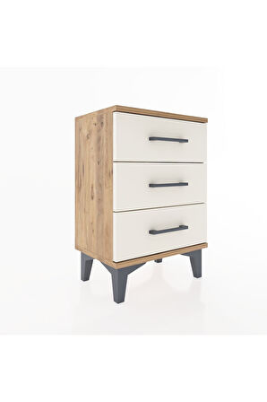 Arges Komodin 3 Çekmeceli 44x30x64 Çam-Aytaşı