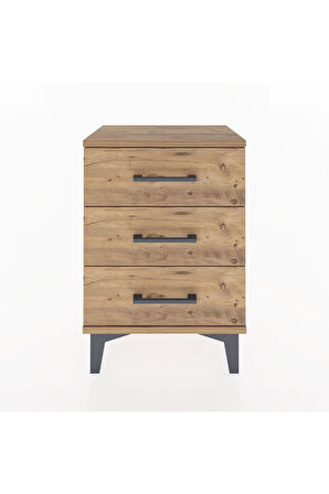 Arges Komodin 3 Çekmeceli 44x30x64 Çam-Çam