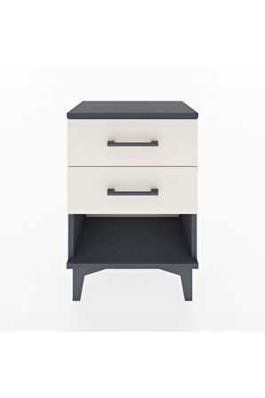 Arges Komodin 2 Çekmeceli 44x30x64 Antrasit-Aytaşı