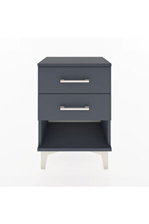 Arges Komodin 2 Çekmeceli 44x30x64 Antrasit-Antrasit
