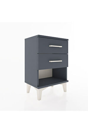 Arges Komodin 2 Çekmeceli 44x30x64 Antrasit-Antrasit