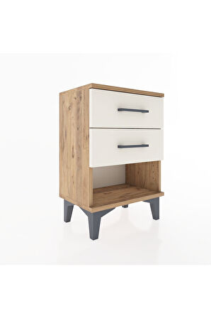 Arges Komodin 2 Çekmeceli 44x30x64 Çam-Aytaşı