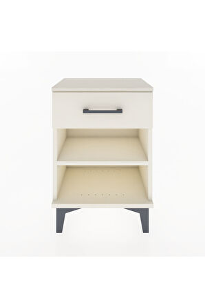 Arges Komodin Tek Raflı Tek Çekmeceli 44x30x64 Aytaşı-Aytaşı