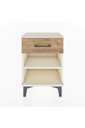 Arges Komodin Tek Raflı Tek Çekmeceli 44x30x64 Aytaşı-Çam