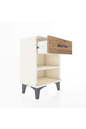 Arges Komodin Tek Raflı Tek Çekmeceli 44x30x64 Aytaşı-Çam