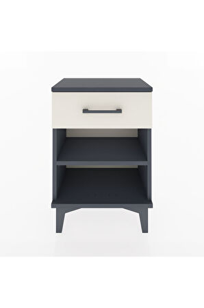 Arges Komodin Tek Raflı Tek Çekmeceli 44x30x64 Antrasit-Aytaşı