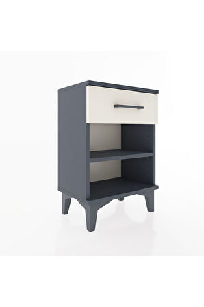 Arges Komodin Tek Raflı Tek Çekmeceli 44x30x64 Antrasit-Aytaşı