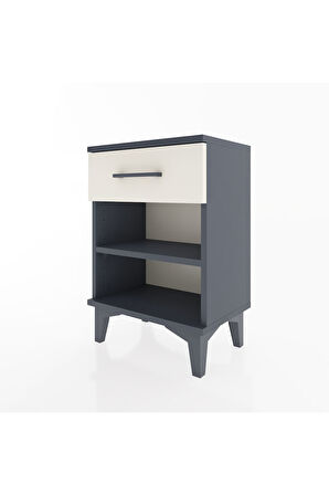 Arges Komodin Tek Raflı Tek Çekmeceli 44x30x64 Antrasit-Aytaşı