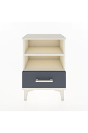Arges Komodin 2 Raflı Tek Çekmeceli 44x30x64 Aytaşı-Antrasit