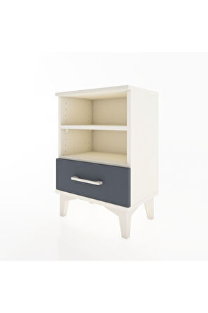 Arges Komodin 2 Raflı Tek Çekmeceli 44x30x64 Aytaşı-Antrasit