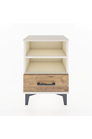 Arges Komodin 2 Raflı Tek Çekmeceli 44x30x64 Aytaşı-Çam