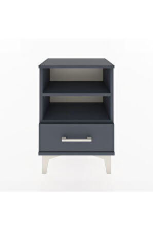 Arges Komodin 2 Raflı Tek Çekmeceli 44x30x64 Antrasit-Antrasit