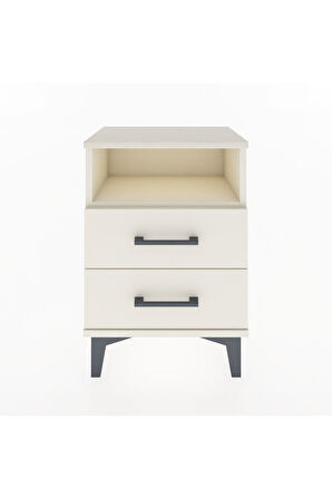 Arges Komodin Tek Raflı 2 Çekmeceli 44x30x64 Aytaşı-Aytaşı