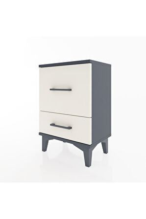 Arges Komodin 2 Çekmeceli 44x30x64 Antrasit-Aytaşı