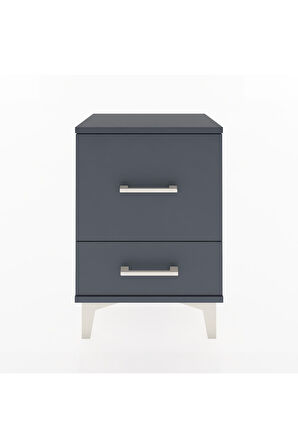 Arges Komodin 2 Çekmeceli 44x30x64 Antrasit-Antrasit
