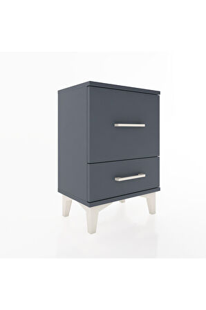 Arges Komodin 2 Çekmeceli 44x30x64 Antrasit-Antrasit