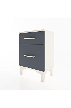 Arges Komodin 2 Çekmeceli 44x30x64 Aytaşı-Antrasit