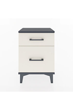 Arges Komodin 2 Çekmeceli 44x30x64 Antrasit-Aytaşı