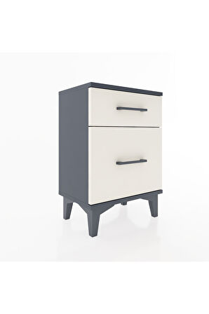 Arges Komodin 2 Çekmeceli 44x30x64 Antrasit-Aytaşı