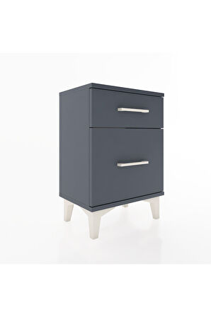 Arges Komodin 2 Çekmeceli 44x30x64 Antrasit-Antrasit