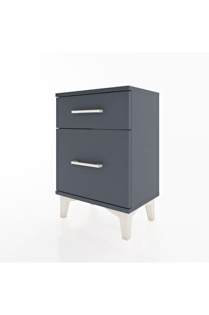 Arges Komodin 2 Çekmeceli 44x30x64 Antrasit-Antrasit