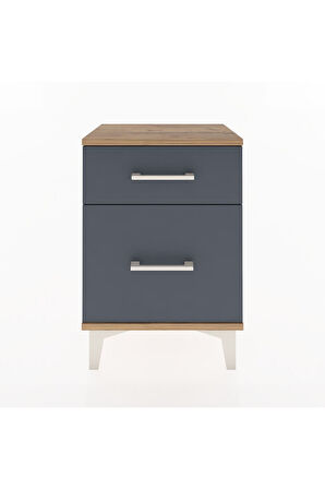 Arges Komodin 2 Çekmeceli 44x30x64 Çam-Antrasit
