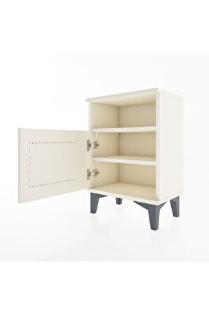 Arges Komodin 2 Raflı Tek Kapaklı 44x30x64 Aytaşı-Aytaşı