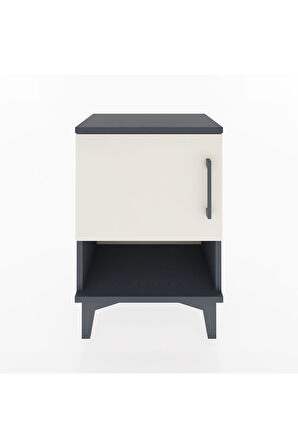 Arges Komodin 2 Raflı Tek Kapaklı 44x30x64 Antrasit-Aytaşı