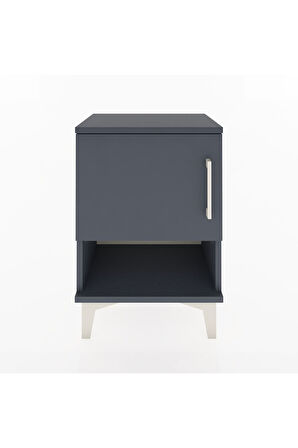 Arges Komodin 2 Raflı Tek Kapaklı 44x30x64 Antrasit-Antrasit