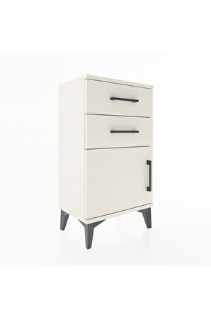 Arges Komodin 2 Raflı Tek Kapaklı 44x30x80 Aytaşı-Aytaşı