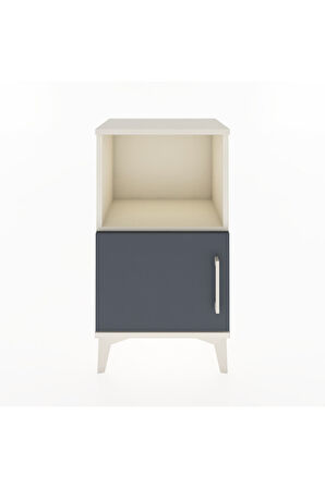 Arges Komodin 2 Raflı Tek Kapaklı 44x30x80 Aytaşı-Antrasit