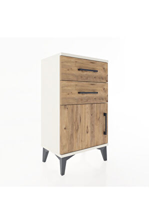 Arges Komodin 2 Raflı Tek Kapaklı 44x30x80 Aytaşı-Çam