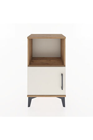 Arges Komodin 2 Raflı Tek Kapaklı 44x30x80 Çam-Aytaşı