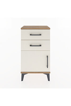 Arges Komodin 2 Raflı Tek Kapaklı 44x30x80 Çam-Aytaşı