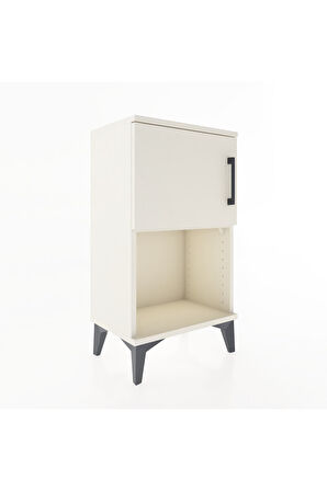 Arges Komodin 2 Raflı 2 Çekmeceli Tek Kapaklı 44x30x80 Aytaşı-Aytaşı