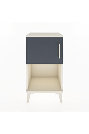 Arges Komodin 2 Raflı Tek Kapaklı 44x30x80 Aytaşı-Antrasit