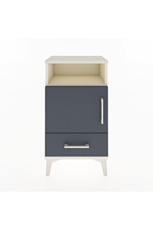 Arges Komodin 2 Raflı Tek Kapaklı 44x30x80 Aytaşı-Antrasit