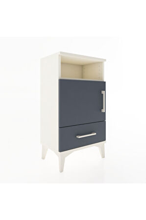 Arges Komodin 2 Raflı Tek Kapaklı 44x30x80 Aytaşı-Antrasit