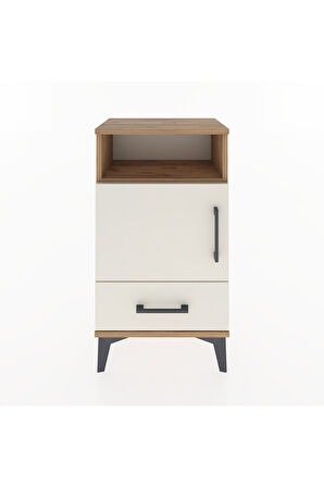 Arges Komodin 2 Raflı Tek Kapaklı 44x30x80 Çam-Aytaşı