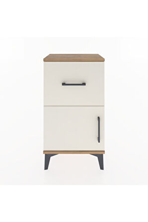 Arges Komodin 3 Raflı Tek Kapaklı 44x30x80 Çam-Aytaşı