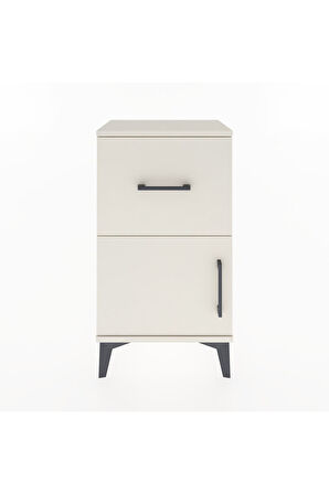 Arges Komodin Tek Raflı Tek Çekmeceli Tek Kapaklı 44x30x80 Aytaşı-Aytaşı