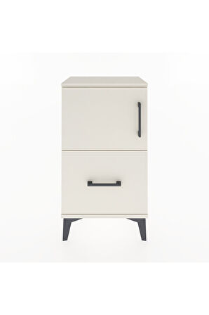 Arges Komodin Tek Raflı Tek Çekmeceli Tek Kapaklı 44x30x80 Aytaşı-Aytaşı