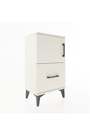 Arges Komodin Tek Raflı Tek Çekmeceli Tek Kapaklı 44x30x80 Aytaşı-Aytaşı