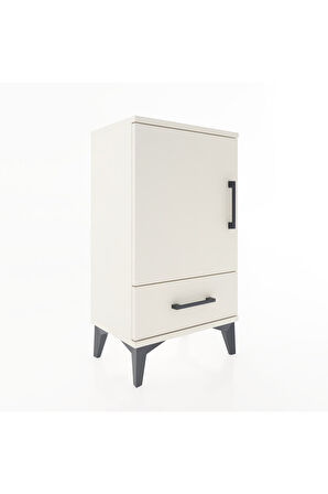 Arges Komodin 2 Raflı Tek Çekmeceli Tek Kapaklı 44x30x80 Aytaşı-Aytaşı