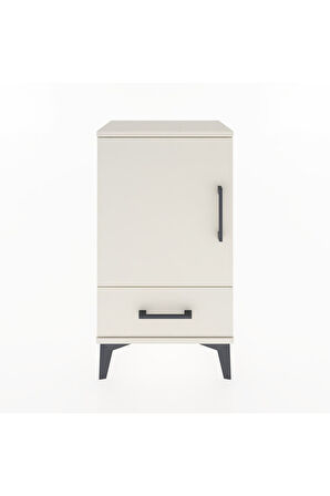 Arges Komodin 2 Raflı Tek Çekmeceli Tek Kapaklı 44x30x80 Aytaşı-Aytaşı