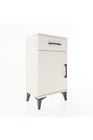 Arges Komodin 2 Raflı Tek Çekmeceli Tek Kapaklı 44x30x80 Aytaşı-Aytaşı