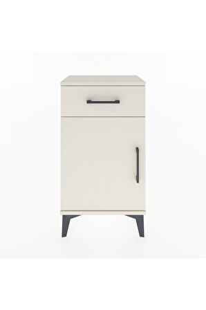 Arges Komodin Tek Raflı Tek Çekmeceli Tek Kapaklı 44x30x80 Aytaşı-Aytaşı