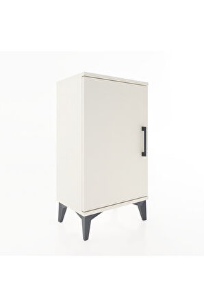 Arges Komodin Tek Raflı Tek Çekmeceli Tek Kapaklı 44x30x80 Aytaşı-Aytaşı