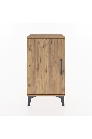 Arges Komodin Tek Raflı Tek Çekmeceli Tek Kapaklı 44x30x80 Çam-Çam