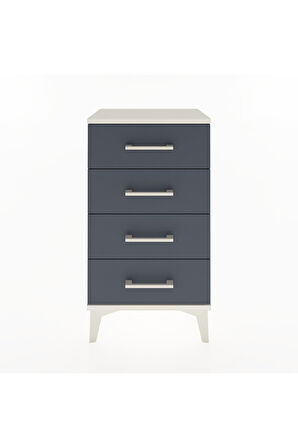 Arges Komodin 2 Raflı Tek Kapaklı 44x30x80 Aytaşı-Antrasit